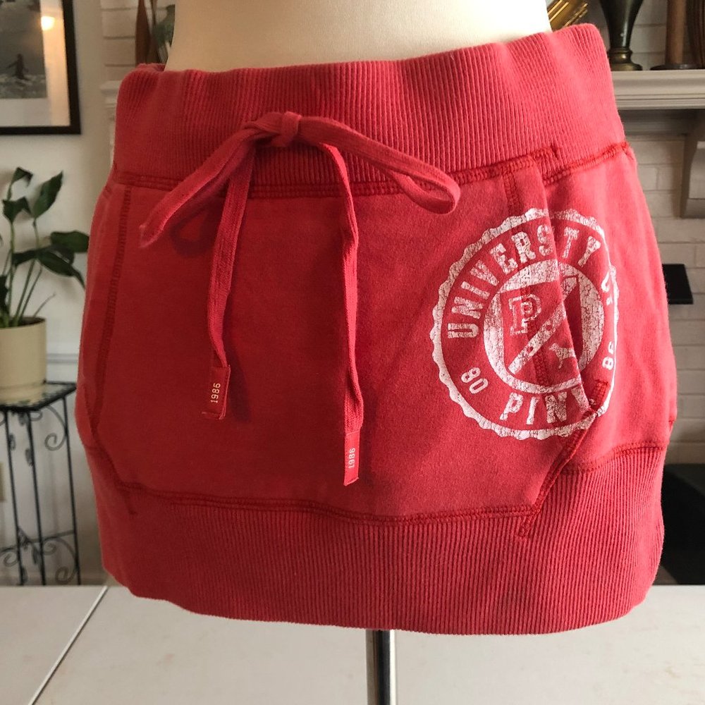 PINK Victoria Secret Coral Sweatshirt Skirt XS